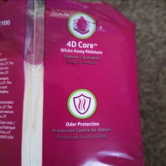 Medline FitRight Extra Incontinence Liner Pad 13x34 20Ct (Missing 3) 4D Core - Picture 6 of 16